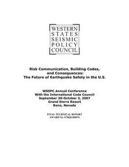 The Future of Earthquake Safety in the US