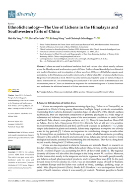 Ethnolichenology—The Use of Lichens in the Himalayas and Southwestern Parts of China