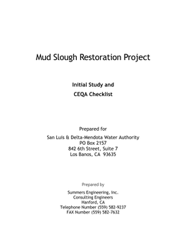 Mud Slough Restoration Project