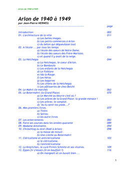 Arlon De 1940 À 1949 Par Jean-Pierre HERWEG ------Page