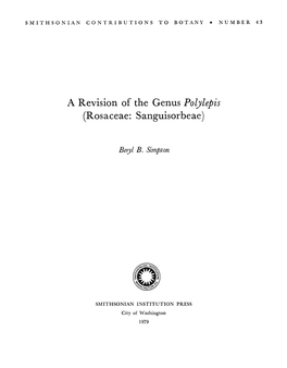 A Revision of the Genus Polylepis (Rosaceae: Sanguisorbeae)