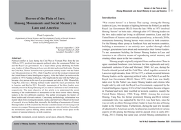 Hmong Monuments and Social Memory in Laos and America 45 Heroes of the Plain of Jars: Introduction “War Creates Heroes” Is a Famous Thai Saying