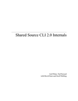 Shared Source CLI 2.0 Internals