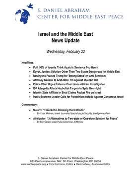 Israel Update