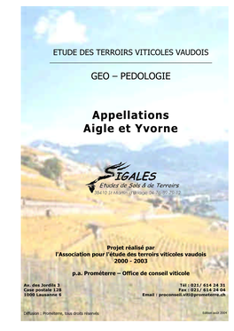 Aigle, Yvorne Et Villeneuve, Les Sols Issus D'éboulis (155 Ha) Sont Profonds, Toujours Très Caillouteux