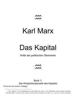 Karl Marx Das Kapital