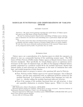 Modular Functionals and Perturbations of Nakano Spaces 3