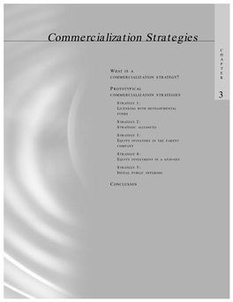 Commercialization Strategies