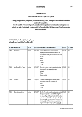 Planning Applications