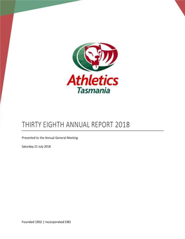 Thirty Eighth Annual Report 2018