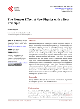 A New Physics with a New Principle