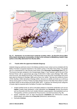 46 John E. Almond (2015) Natura Viva Cc Fig. 57. Distribution of Recorded