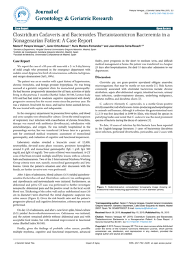 Clostridium Cadaveris and Bacteroides Thetaiotaomicron Bacteremia in a Nonagenarian Patient: a Case Report Néstor F