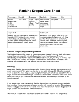 Rankins Dragon Care Sheet