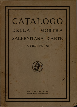 Catalogo Della Ii Mostra Salernitana D’Arte