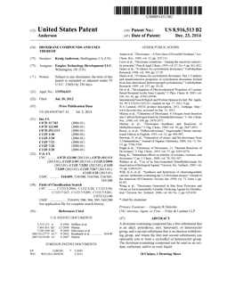 (12) United States Patent (10) Patent No.: US 8,916,513 B2 Anderson (45) Date of Patent: Dec