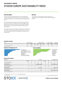 Stoxx® Europe Sustainability Index