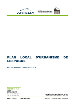 Plan Local D'urbanisme De Lespugue