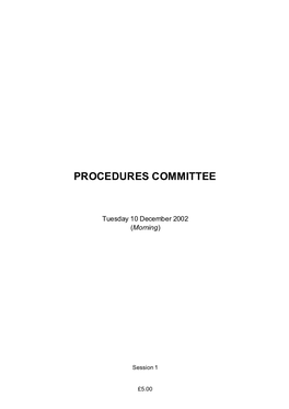 Procedures Committee