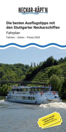 Die Besten Ausflugstipps Mit Den Stuttgarter Neckarschiffen Fahrplan Fahrten – Zeiten – Preise 2020