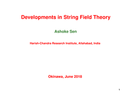 Developments in String Field Theory