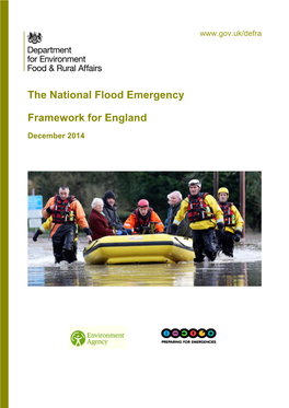 The National Flood Emergency Framework for England