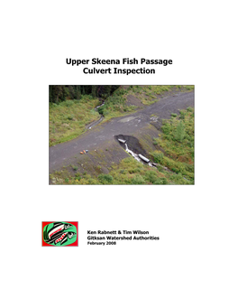 Upper Skeena Fish Passage Culvert Inspection