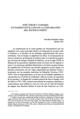 José Tobar Y Tamariz: Un Marino Sevillano En La Exploración Del Pacífico Norte!