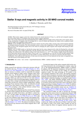 Stellar X-Rays and Magnetic Activity in 3D MHD Coronal Models J