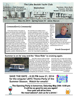 Mainsheet May 23, 2014 2