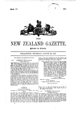 NEW ZEALAND GAZETTE. Ijnb!Isg.Ell B}L · :Lutg-.Orit,I