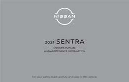 2021-Nissan-Sentra-Owner-Manual.Pdf