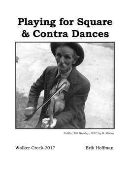 Playing for Square & Contra Dances