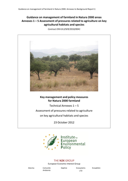 Guidance on Management of Farmland in Natura 2000 Areas