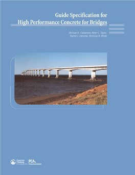 Guide Specification for High Performance Concrete for Bridges