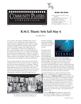 R.M.S. Titanic Sets Sail May 6 by Sally Parry