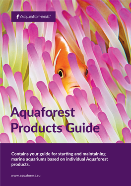 Aquaforest Products Guide