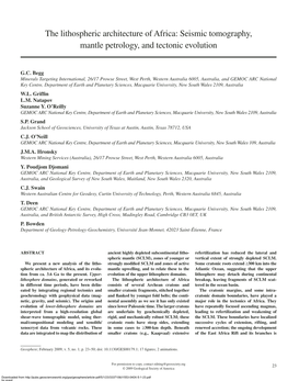 Seismic Tomography, Mantle Petrology, and Tectonic Evolution