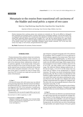 Metastasis to the Ovaries from Transitional Cell Carcinoma of the Bladder and Renal Pelvis: a Report of Two Cases