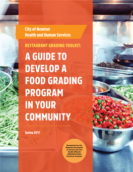 Restaurant Grading Toolkit: a Guide to Develop a Food Grading Program in Your Community