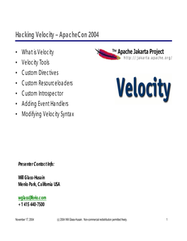 WE05 Hacking Velocity