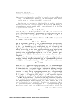 Hyperfunctions on Hypo-Analytic Manifolds, by Paulo D. Cordaro and Francois Tr`Eves, Ann