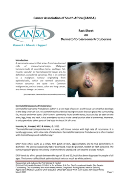 Dermatofibrosarcoma Protuberans