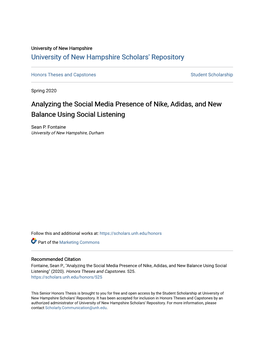 Analyzing the Social Media Presence of Nike, Adidas, and New Balance Using Social Listening