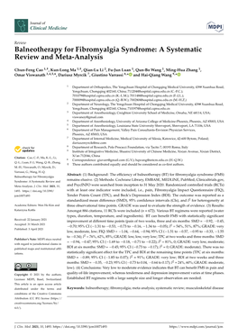 Balneotherapy for Fibromyalgia Syndrome: a Systematic Review and Meta-Analysis