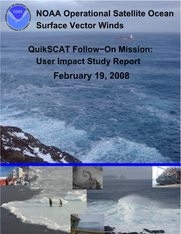 Quikscat Follow−On Mission: User Impact Study Report Surface Vector