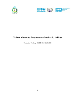 National Monitoring Programme for Biodiversity and Nis in Libya