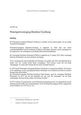 Watersportvereniging Drachten-Veenhoop