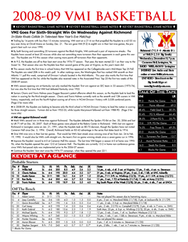 08-09 BKB Game Notes-Richmond.Qxp