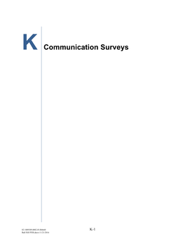 K Communication Surveys